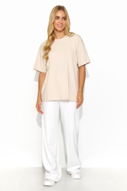 T-shirt Damski Model M826 Light Beige - Makadamia Makadamia