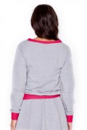 Bluza Damska Model K276 Grey/Pink - Katrus Katrus Bluza Damska Model K276 Grey/Pink - Katrus Katrus