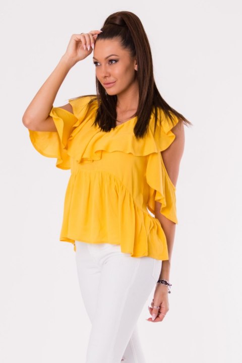 Bluzka Model 17997 Musztard - YourNewStyle YourNewStyle