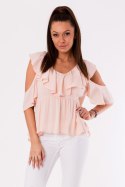 Bluzka Model 17999 Powder Pink - YourNewStyle YourNewStyle Bluzka Model 17999 Powder Pink - YourNewStyle YourNewStyle
