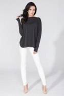Bluzka Model T139 Dark Grey - Tessita Tessita Bluzka Model T139 Dark Grey - Tessita Tessita