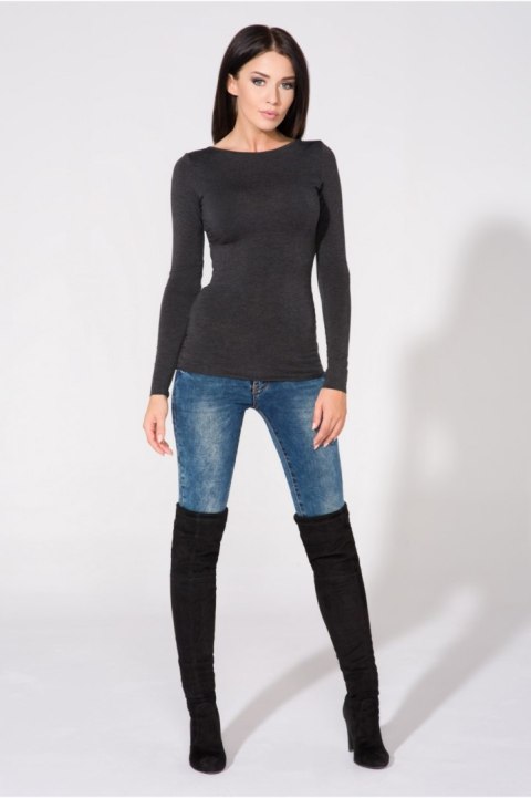 Bluzka Model T149 Dark Grey - Tessita Tessita Bluzka Model T149 Dark Grey - Tessita Tessita