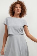 Bluzka Model T401 Grey Melange - Tessita Tessita Bluzka Model T401 Grey Melange - Tessita Tessita