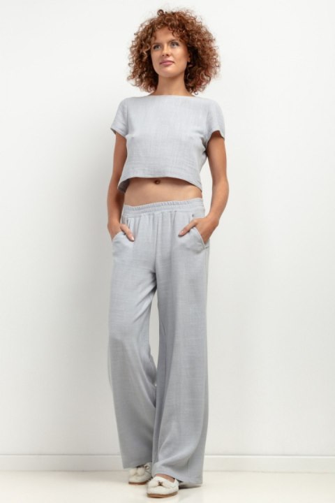 Bluzka Model T401 Grey Melange - Tessita Tessita Bluzka Model T401 Grey Melange - Tessita Tessita