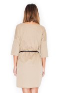 Sukienka Model K335 Beige - Katrus Katrus Sukienka Model K335 Beige - Katrus Katrus