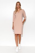 Sukienka Model M779 Powder Pink - Makadamia Makadamia Sukienka Model M779 Powder Pink - Makadamia Makadamia