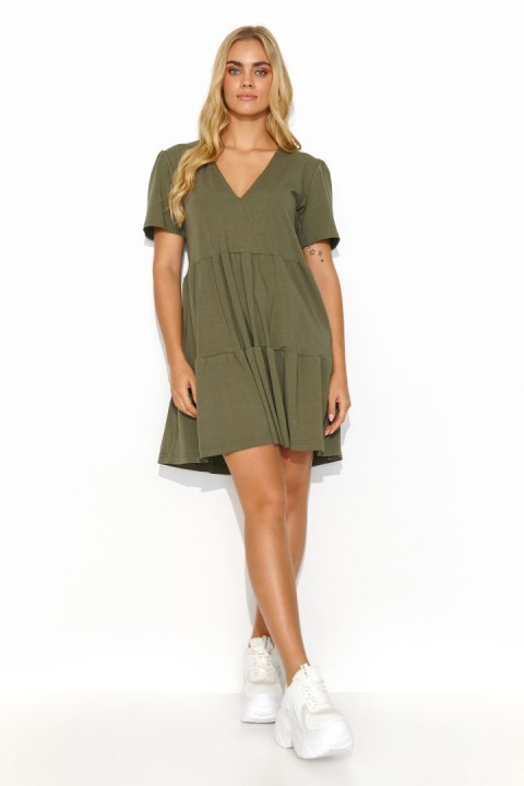 Sukienka Model M819 Khaki - Makadamia Makadamia Sukienka Model M819 Khaki - Makadamia Makadamia
