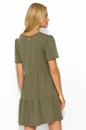 Sukienka Model M819 Khaki - Makadamia Makadamia Sukienka Model M819 Khaki - Makadamia Makadamia