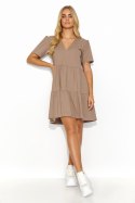 Sukienka Model M819 Mocca - Makadamia Makadamia Sukienka Model M819 Mocca - Makadamia Makadamia