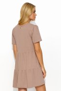 Sukienka Model M819 Mocca - Makadamia Makadamia Sukienka Model M819 Mocca - Makadamia Makadamia