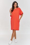 Sukienka Model M864 Coral - Makadamia Makadamia Sukienka Model M864 Coral - Makadamia Makadamia