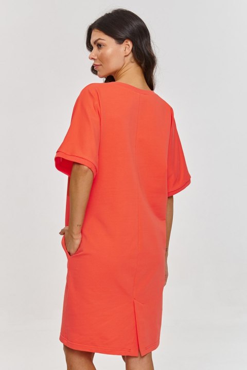 Sukienka Model M864 Coral - Makadamia Makadamia Sukienka Model M864 Coral - Makadamia Makadamia