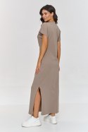 Sukienka Model M878 Mocca - Makadamia Makadamia Sukienka Model M878 Mocca - Makadamia Makadamia