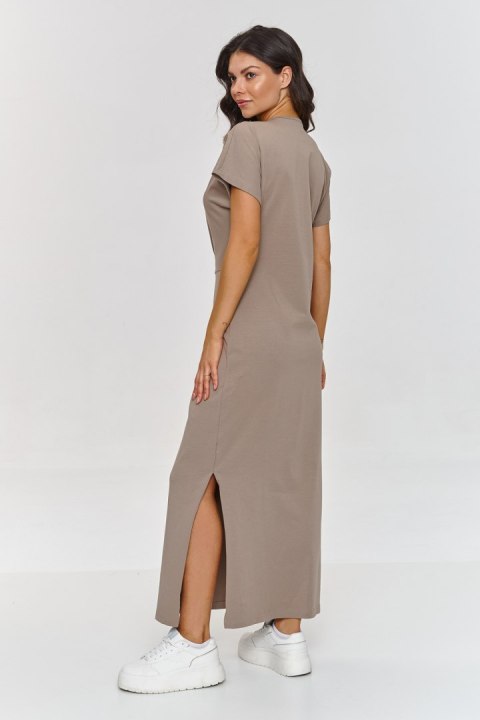 Sukienka Model M878 Mocca - Makadamia Makadamia Sukienka Model M878 Mocca - Makadamia Makadamia