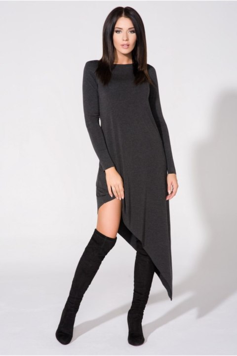Sukienka Model T152 Dark Grey - Tessita Tessita Sukienka Model T152 Dark Grey - Tessita Tessita