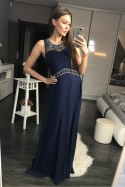 Sukienka Wieczorowa Model 17771 Navy - YourNewStyle YourNewStyle Sukienka Wieczorowa Model 17771 Navy - YourNewStyle YourNewStyle