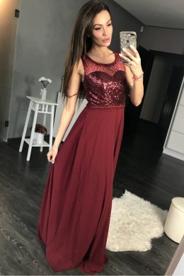 Sukienka Wieczorowa Model 17775 Oberżyna - YourNewStyle YourNewStyle