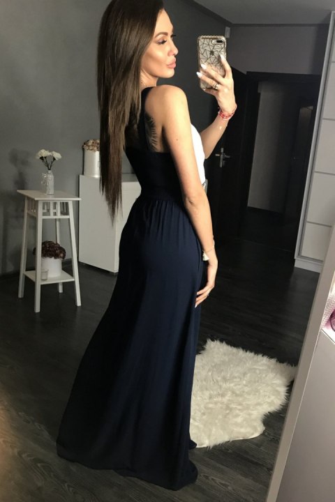 Sukienka Wieczorowa Model 17790 Navy - YourNewStyle YourNewStyle Sukienka Wieczorowa Model 17790 Navy - YourNewStyle YourNewStyle