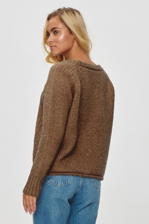 Sweter Damski Model S150 Brown - Makadamia Makadamia Sweter Damski Model S150 Brown - Makadamia Makadamia