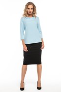 Bluzka Model T243/4 Light Blue - Tessita Tessita Bluzka Model T243/4 Light Blue - Tessita Tessita