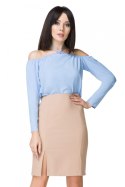 Bluzka model T199/2 Sky Blue - Tessita Tessita Bluzka model T199/2 Sky Blue - Tessita Tessita