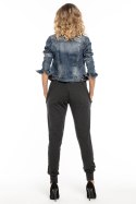 Spodnie Damskie Model T256/1 Dark Grey - Tessita Tessita Spodnie Damskie Model T256/1 Dark Grey - Tessita Tessita