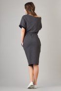 Sukienka Model Aleksandra 9 Dark Grey - Tessita Tessita Sukienka Model Aleksandra 9 Dark Grey - Tessita Tessita