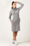 Sukienka Model Kaja 10 Light Grey/Dark Grey - Tessita Tessita Sukienka Model Kaja 10 Light Grey/Dark Grey - Tessita Tessita