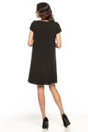 Sukienka Model T262/1 Black/Black Flowers - Tessita Tessita Sukienka Model T262/1 Black/Black Flowers - Tessita Tessita