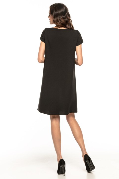 Sukienka Model T262/1 Black/Black Flowers - Tessita Tessita Sukienka Model T262/1 Black/Black Flowers - Tessita Tessita