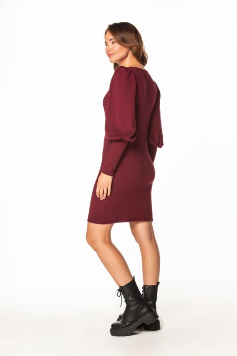 Sukienka Model T366/8 Bordo - Tessita Tessita Sukienka Model T366/8 Bordo - Tessita Tessita