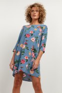 Sukienka Model T391/2 Big Flowers/Blue - Tessita Tessita Sukienka Model T391/2 Big Flowers/Blue - Tessita Tessita