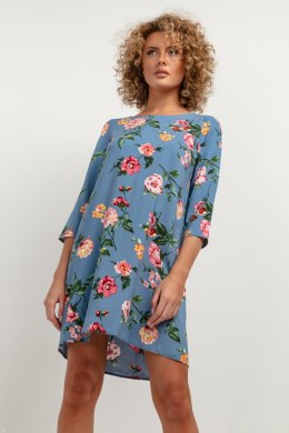 Sukienka Model T391/2 Big Flowers/Blue - Tessita Tessita