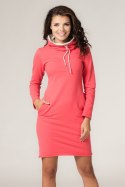 Sukienka model Kaja1 Coral/Light Gray - Tessita Tessita Sukienka model Kaja1 Coral/Light Gray - Tessita Tessita
