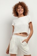 Bluzka Model T401 White Sand - Tessita Tessita Bluzka Model T401 White Sand - Tessita Tessita