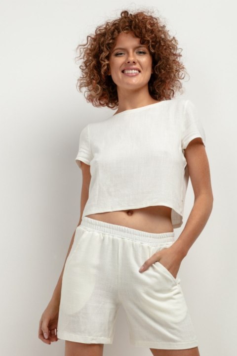 Bluzka Model T401 White Sand - Tessita Tessita Bluzka Model T401 White Sand - Tessita Tessita