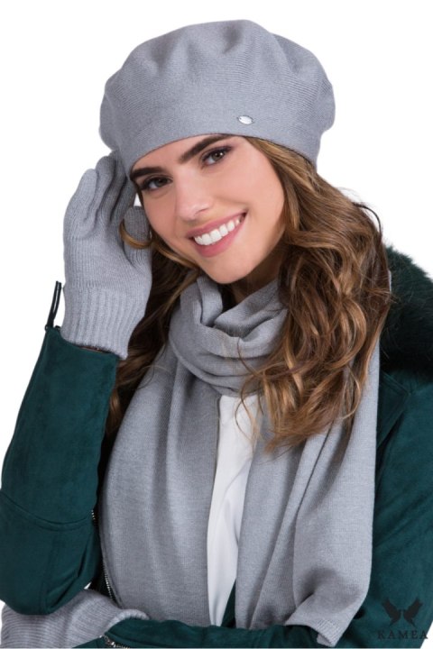 INEZZ beret damski kolor szary - Kamea Kamea INEZZ beret damski kolor szary - Kamea Kamea