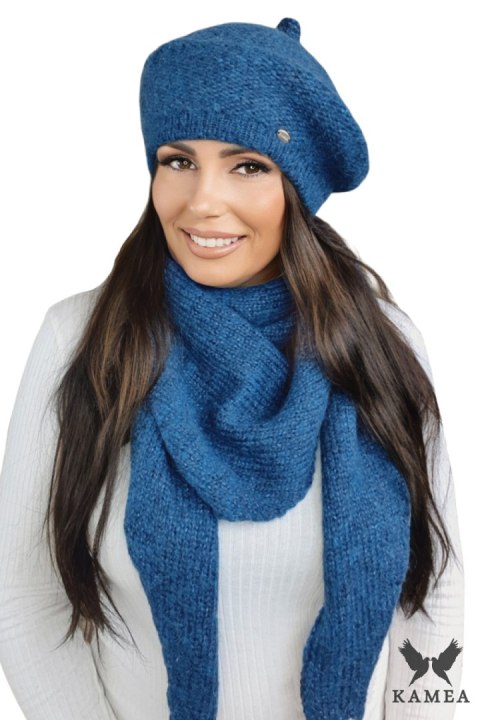 OFELIA zimowy beret damski kolor granatowy - Kamea Kamea OFELIA zimowy beret damski kolor granatowy - Kamea Kamea