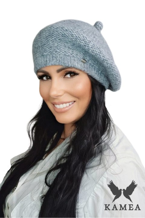 OFELIA zimowy beret damski kolor szary - Kamea Kamea OFELIA zimowy beret damski kolor szary - Kamea Kamea