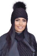 SHAKTI czapka damska kolor czarny - Kamea Kamea SHAKTI czapka damska kolor czarny - Kamea Kamea
