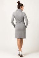 Sukienka Model Kaja 7 Light Grey/White - Tessita Tessita Sukienka Model Kaja 7 Light Grey/White - Tessita Tessita