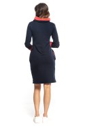 Sukienka Model T360/5 Navy/Coral - Tessita Tessita Sukienka Model T360/5 Navy/Coral - Tessita Tessita
