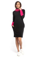 Sukienka Model T360/8 Black/Fuksja - Tessita Tessita Sukienka Model T360/8 Black/Fuksja - Tessita Tessita