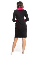 Sukienka Model T360/8 Black/Fuksja - Tessita Tessita Sukienka Model T360/8 Black/Fuksja - Tessita Tessita