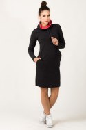 Sukienka model Kaja Dark Gray/Coral - Tessita Tessita Sukienka model Kaja Dark Gray/Coral - Tessita Tessita