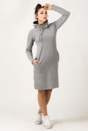 Sukienka model Kaja Light Gray/Dark Gray - Tessita Tessita Sukienka model Kaja Light Gray/Dark Gray - Tessita Tessita