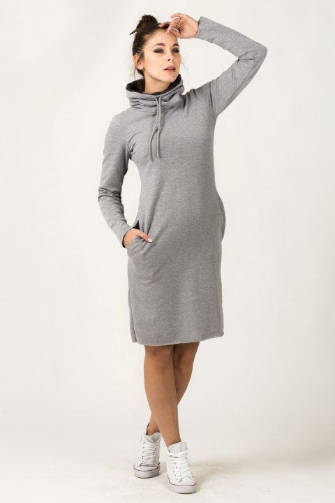 Sukienka model Kaja Light Gray/Dark Gray - Tessita Tessita Sukienka model Kaja Light Gray/Dark Gray - Tessita Tessita