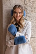 ASTER-mitenki, rękawice bez palców eco futro mięciutkie jak szynszyl kolor jeans - Kamea Kamea