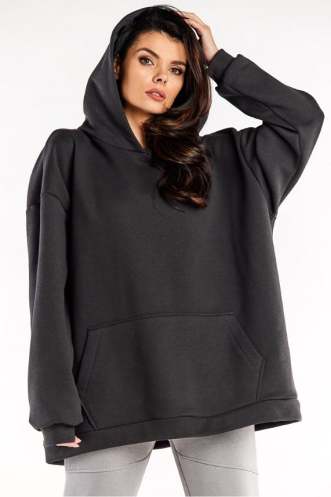 Bluza Damska Model M323 Grafit - Infinite You Infinite You Bluza Damska Model M323 Grafit - Infinite You Infinite You