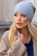 CENTURIA czapka z wiskozy wykończona błyskiem kolor błękitny - Kamea Kamea CENTURIA czapka z wiskozy wykończona błyskiem kolor błękitny - Kamea Kamea